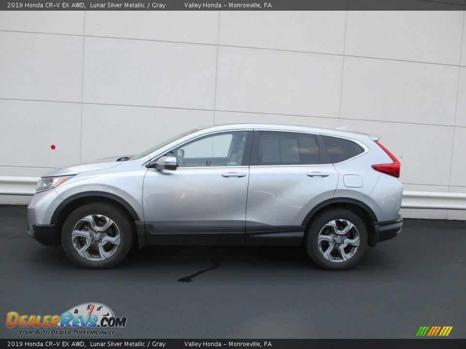 2019 Honda CR-V EX AWD Lunar Silver Metallic / Gray Photo #2