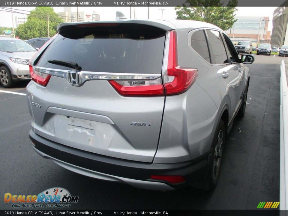 2019 Honda CR-V EX AWD Lunar Silver Metallic / Gray Photo #5