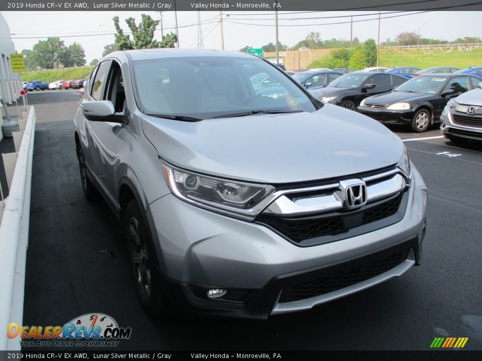 2019 Honda CR-V EX AWD Lunar Silver Metallic / Gray Photo #7