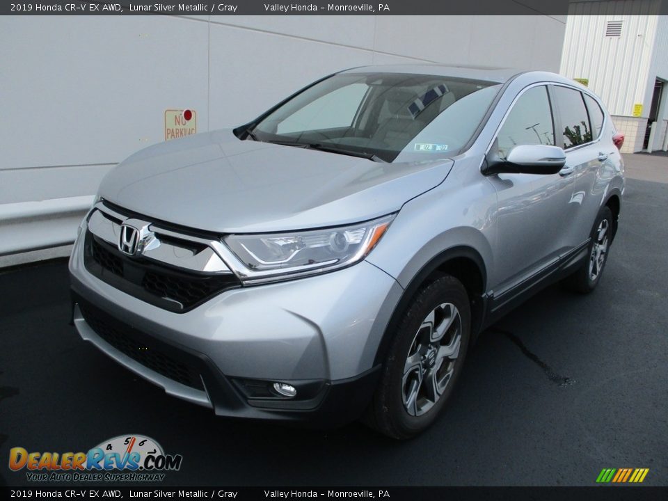 2019 Honda CR-V EX AWD Lunar Silver Metallic / Gray Photo #9