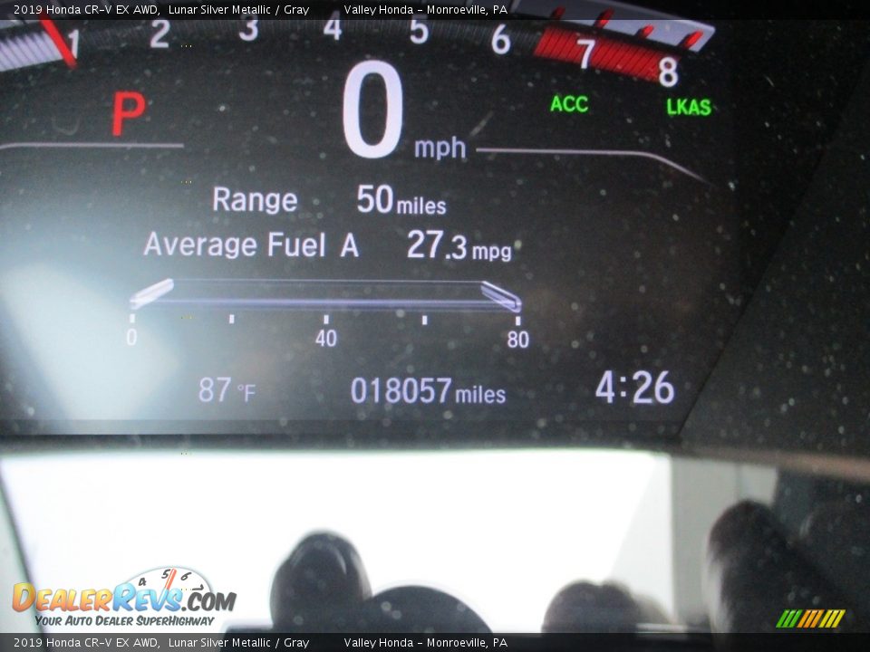 2019 Honda CR-V EX AWD Lunar Silver Metallic / Gray Photo #20