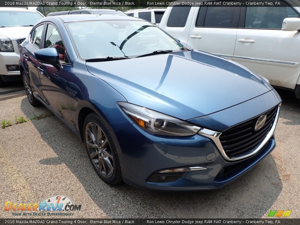 2018 Mazda MAZDA3 Grand Touring 4 Door Eternal Blue Mica / Black Photo #3