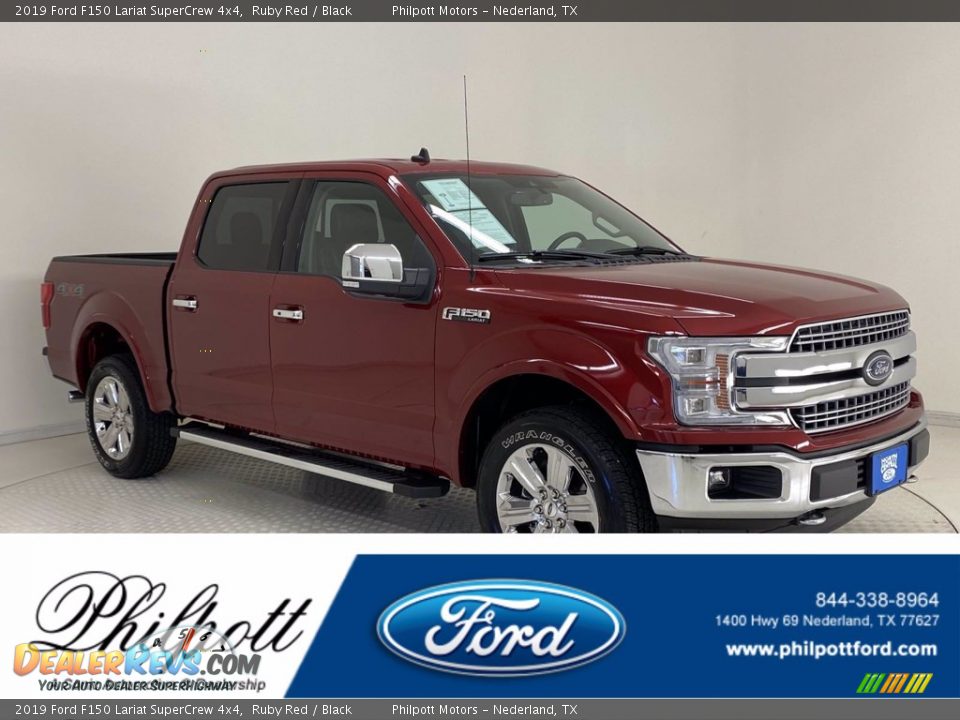2019 Ford F150 Lariat SuperCrew 4x4 Ruby Red / Black Photo #1