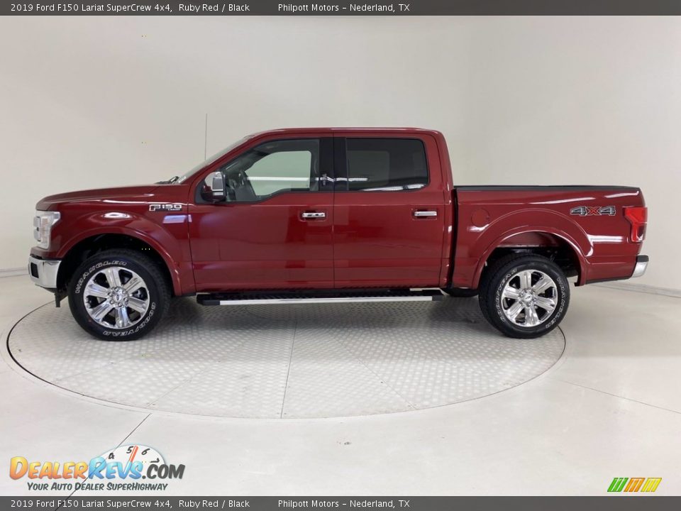 2019 Ford F150 Lariat SuperCrew 4x4 Ruby Red / Black Photo #4