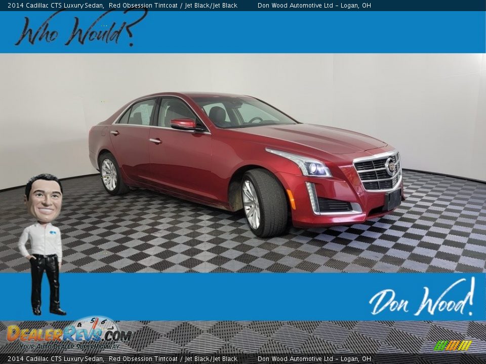 2014 Cadillac CTS Luxury Sedan Red Obsession Tintcoat / Jet Black/Jet Black Photo #1