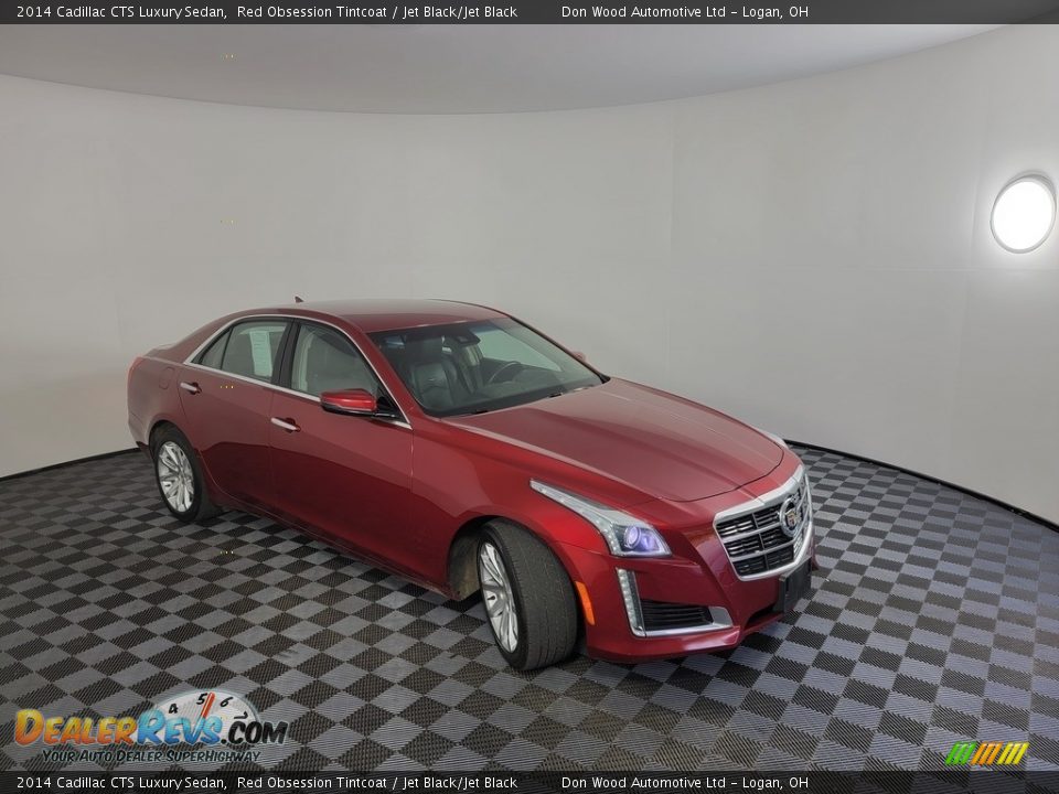 2014 Cadillac CTS Luxury Sedan Red Obsession Tintcoat / Jet Black/Jet Black Photo #3