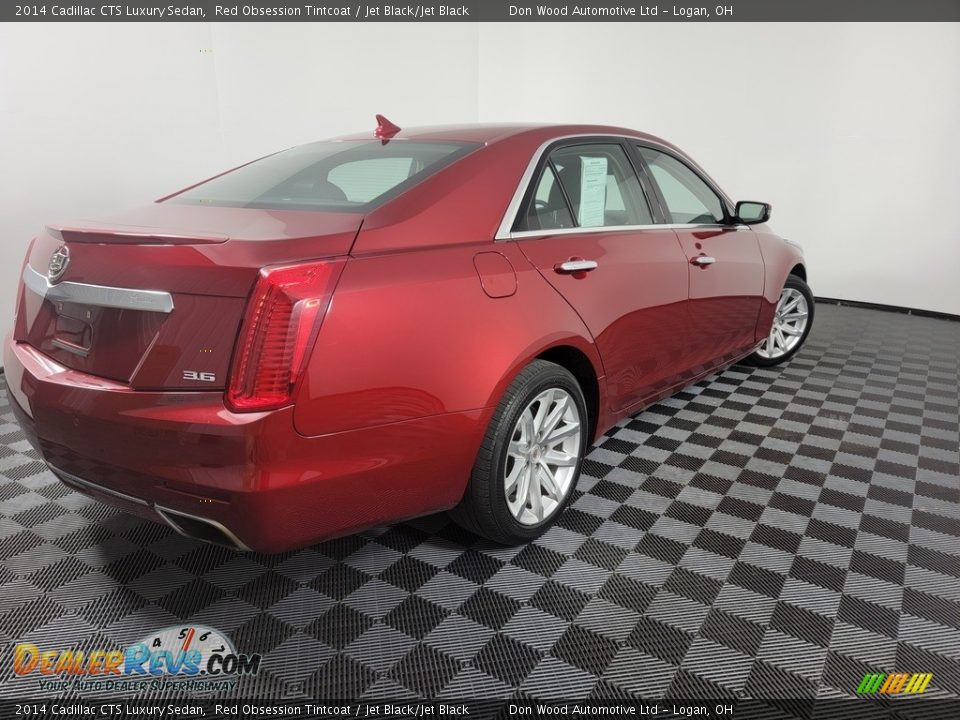 2014 Cadillac CTS Luxury Sedan Red Obsession Tintcoat / Jet Black/Jet Black Photo #9