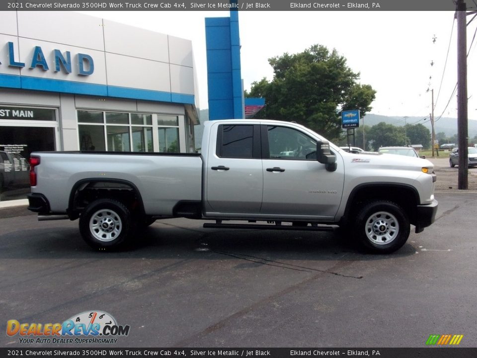 2021 Chevrolet Silverado 3500HD Work Truck Crew Cab 4x4 Silver Ice Metallic / Jet Black Photo #2