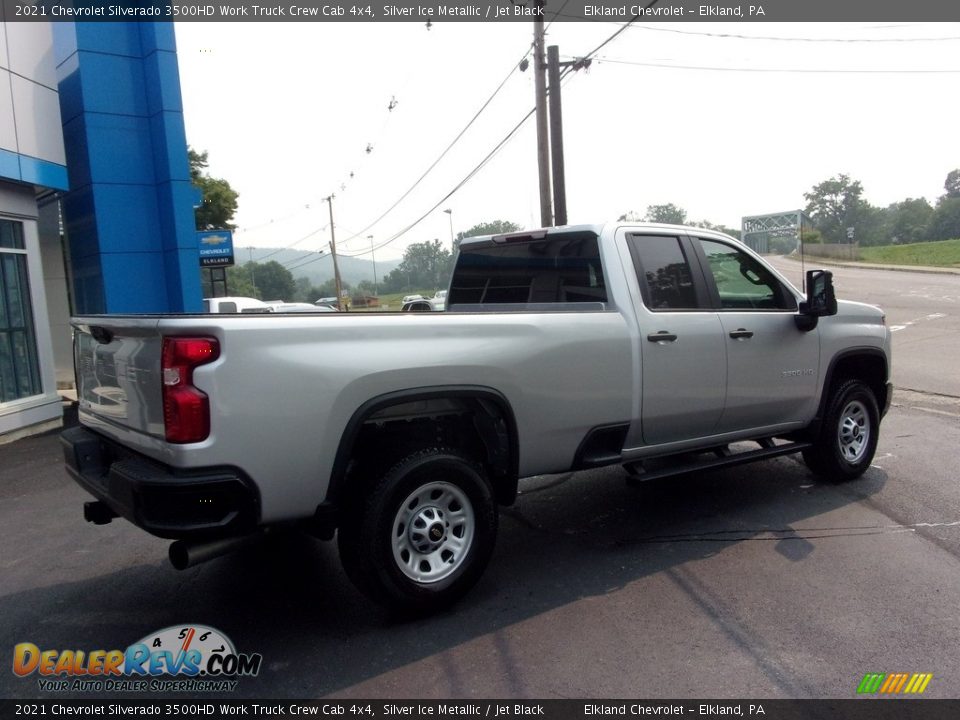 2021 Chevrolet Silverado 3500HD Work Truck Crew Cab 4x4 Silver Ice Metallic / Jet Black Photo #3