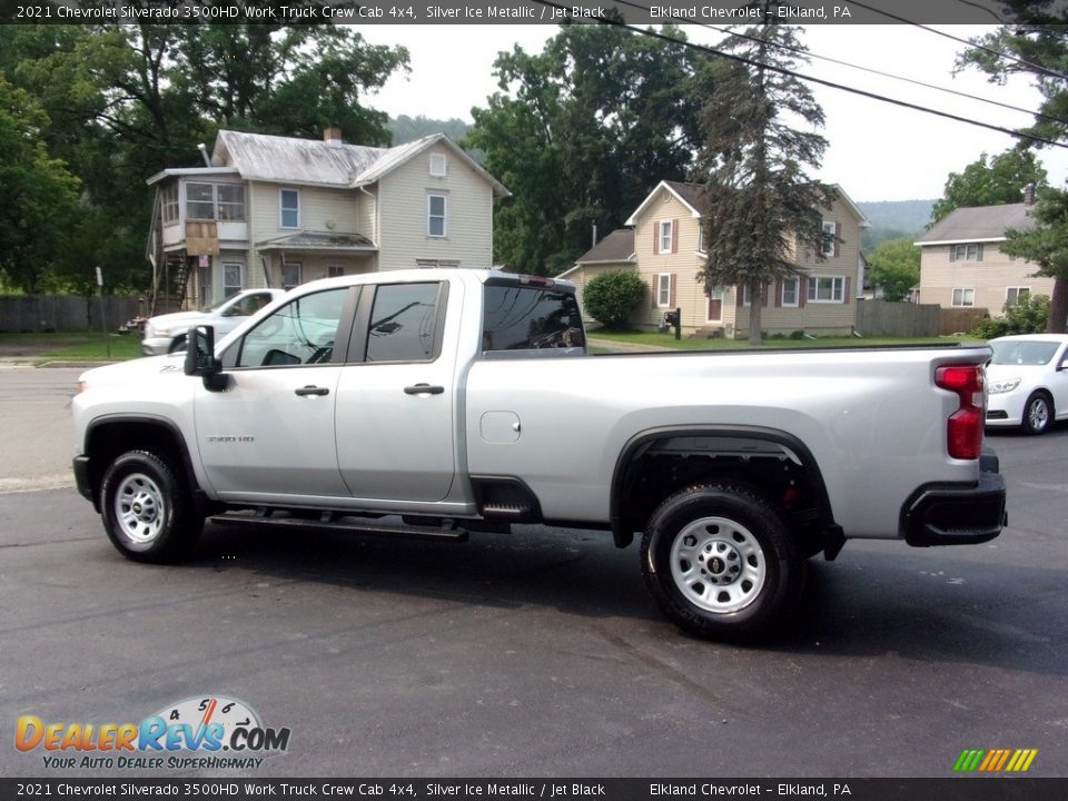 2021 Chevrolet Silverado 3500HD Work Truck Crew Cab 4x4 Silver Ice Metallic / Jet Black Photo #5