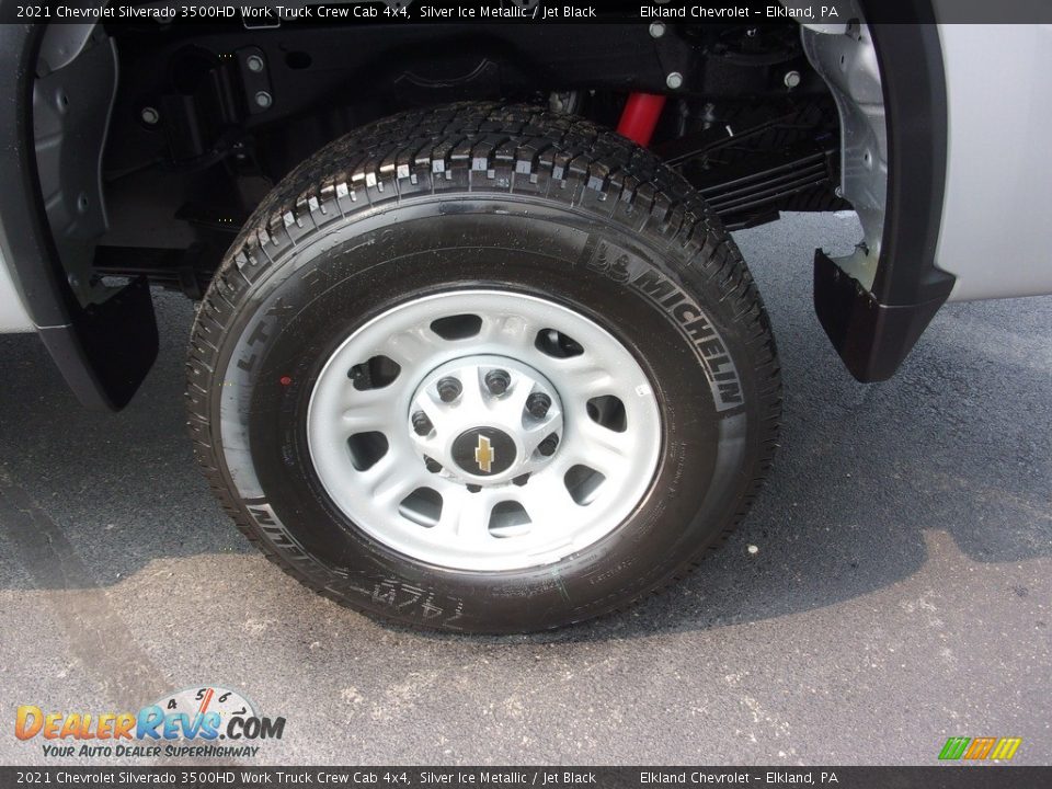 2021 Chevrolet Silverado 3500HD Work Truck Crew Cab 4x4 Silver Ice Metallic / Jet Black Photo #12