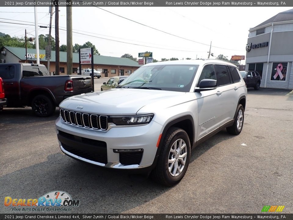 2021 Jeep Grand Cherokee L Limited 4x4 Silver Zynith / Global Black/Wicker Beige Photo #1