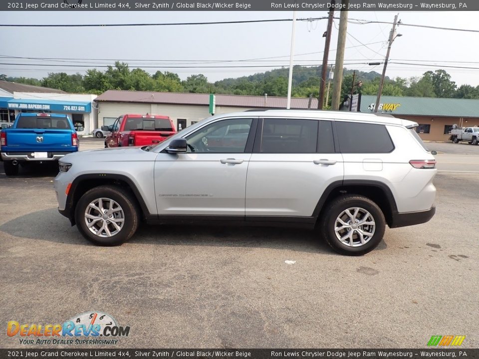 2021 Jeep Grand Cherokee L Limited 4x4 Silver Zynith / Global Black/Wicker Beige Photo #2