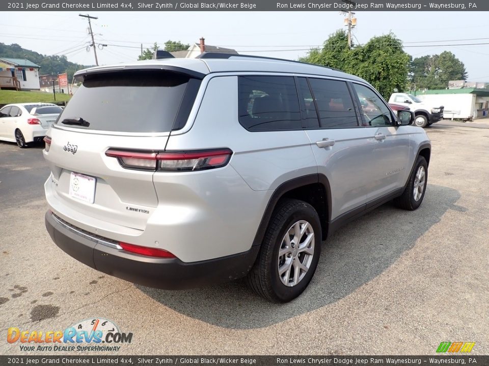 2021 Jeep Grand Cherokee L Limited 4x4 Silver Zynith / Global Black/Wicker Beige Photo #5
