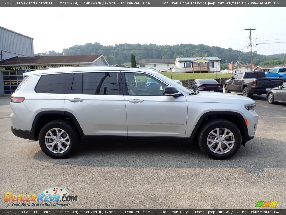 2021 Jeep Grand Cherokee L Limited 4x4 Silver Zynith / Global Black/Wicker Beige Photo #6