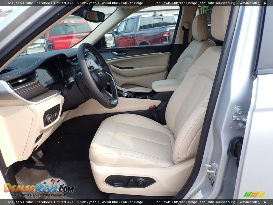 2021 Jeep Grand Cherokee L Limited 4x4 Silver Zynith / Global Black/Wicker Beige Photo #14
