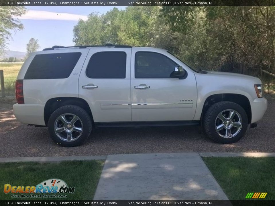 2014 Chevrolet Tahoe LTZ 4x4 Champagne Silver Metallic / Ebony Photo #13