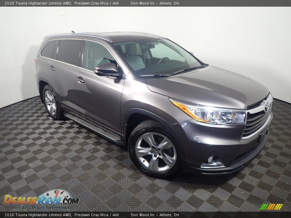 2016 Toyota Highlander Limited AWD Predawn Gray Mica / Ash Photo #6