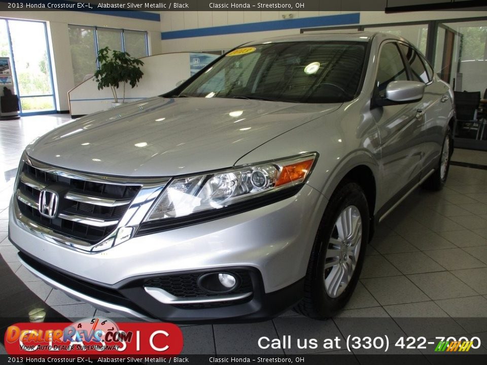 2013 Honda Crosstour EX-L Alabaster Silver Metallic / Black Photo #1