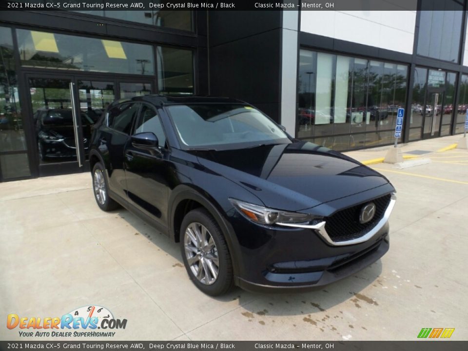 2021 Mazda CX-5 Grand Touring Reserve AWD Deep Crystal Blue Mica / Black Photo #1