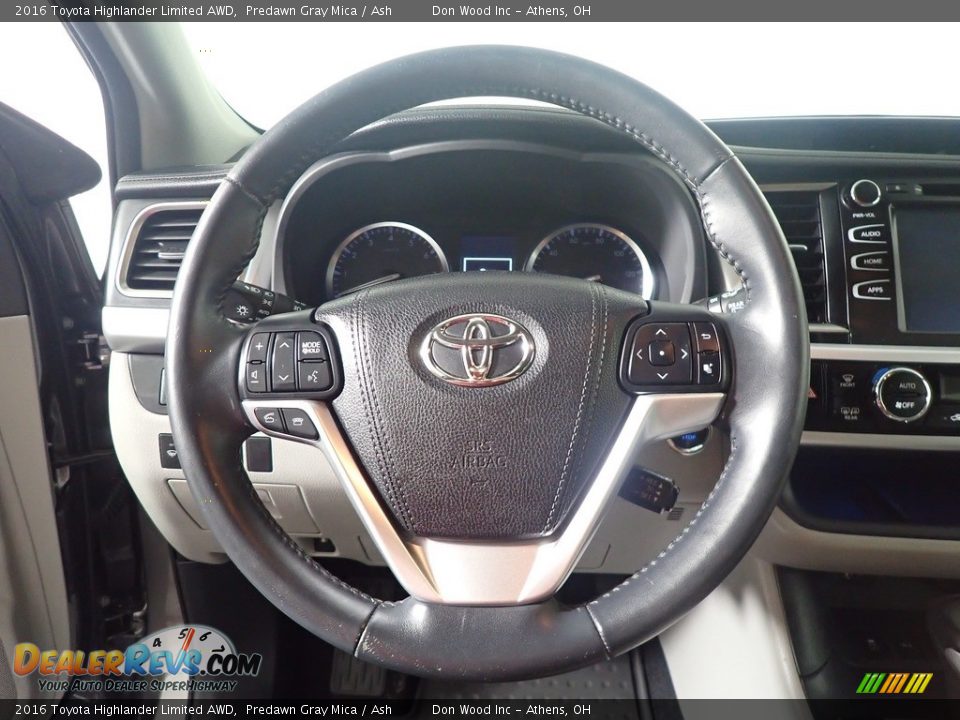 2016 Toyota Highlander Limited AWD Predawn Gray Mica / Ash Photo #32