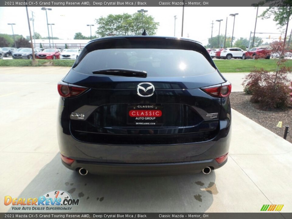 2021 Mazda CX-5 Grand Touring Reserve AWD Deep Crystal Blue Mica / Black Photo #5