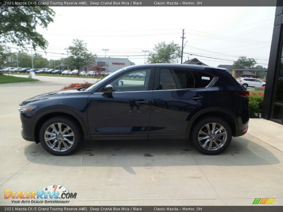 2021 Mazda CX-5 Grand Touring Reserve AWD Deep Crystal Blue Mica / Black Photo #6