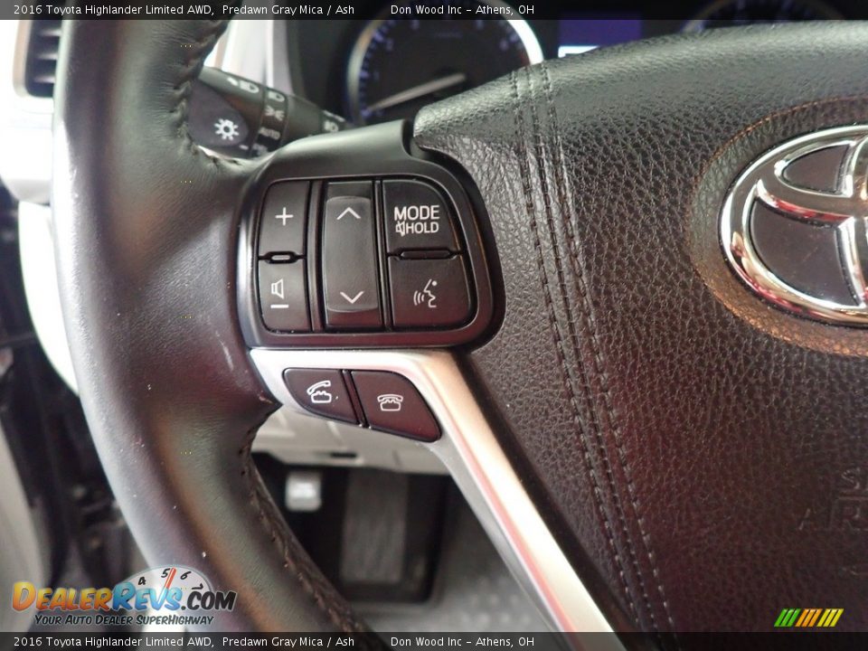 2016 Toyota Highlander Limited AWD Predawn Gray Mica / Ash Photo #34