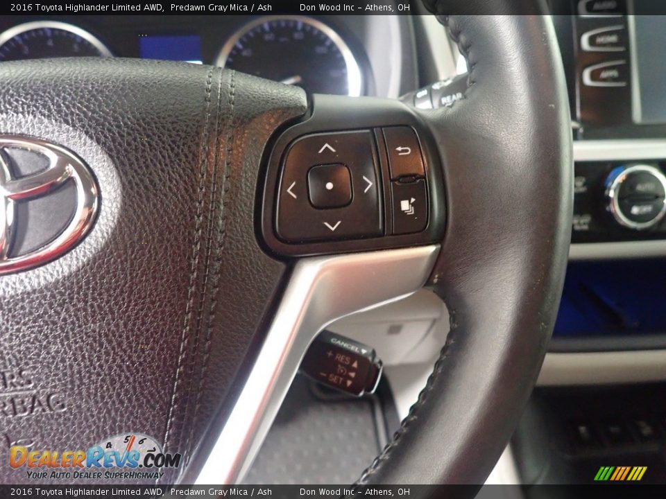 2016 Toyota Highlander Limited AWD Predawn Gray Mica / Ash Photo #35