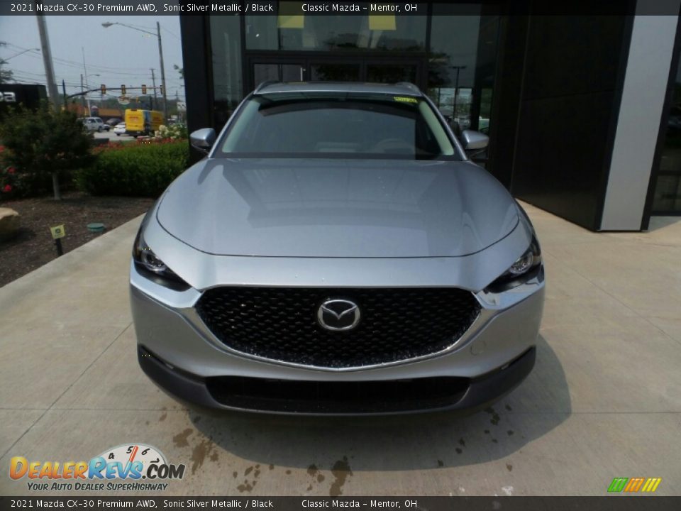 2021 Mazda CX-30 Premium AWD Sonic Silver Metallic / Black Photo #2