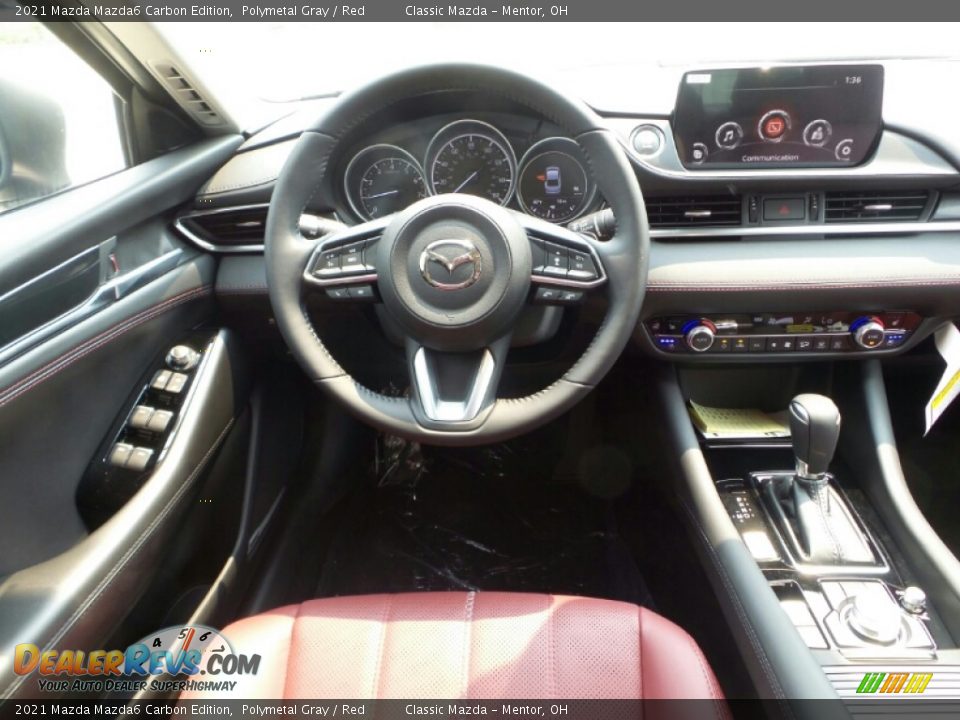 2021 Mazda Mazda6 Carbon Edition Polymetal Gray / Red Photo #4