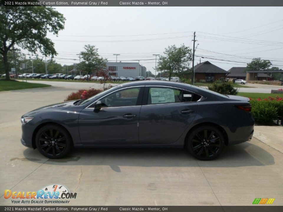 2021 Mazda Mazda6 Carbon Edition Polymetal Gray / Red Photo #6