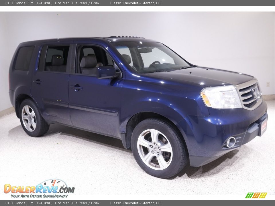 2013 Honda Pilot EX-L 4WD Obsidian Blue Pearl / Gray Photo #1