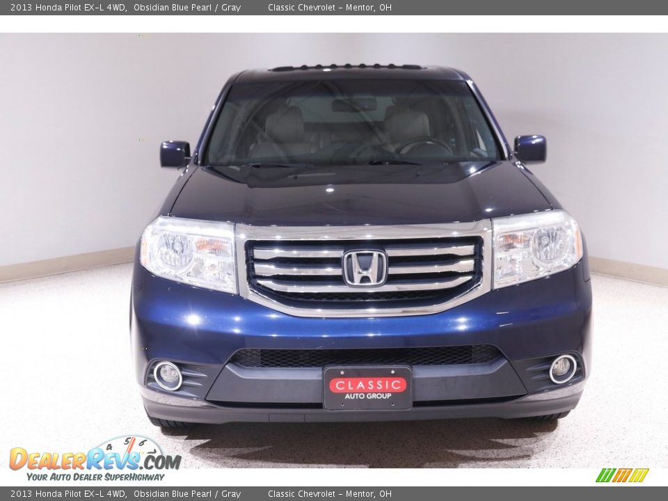 2013 Honda Pilot EX-L 4WD Obsidian Blue Pearl / Gray Photo #2