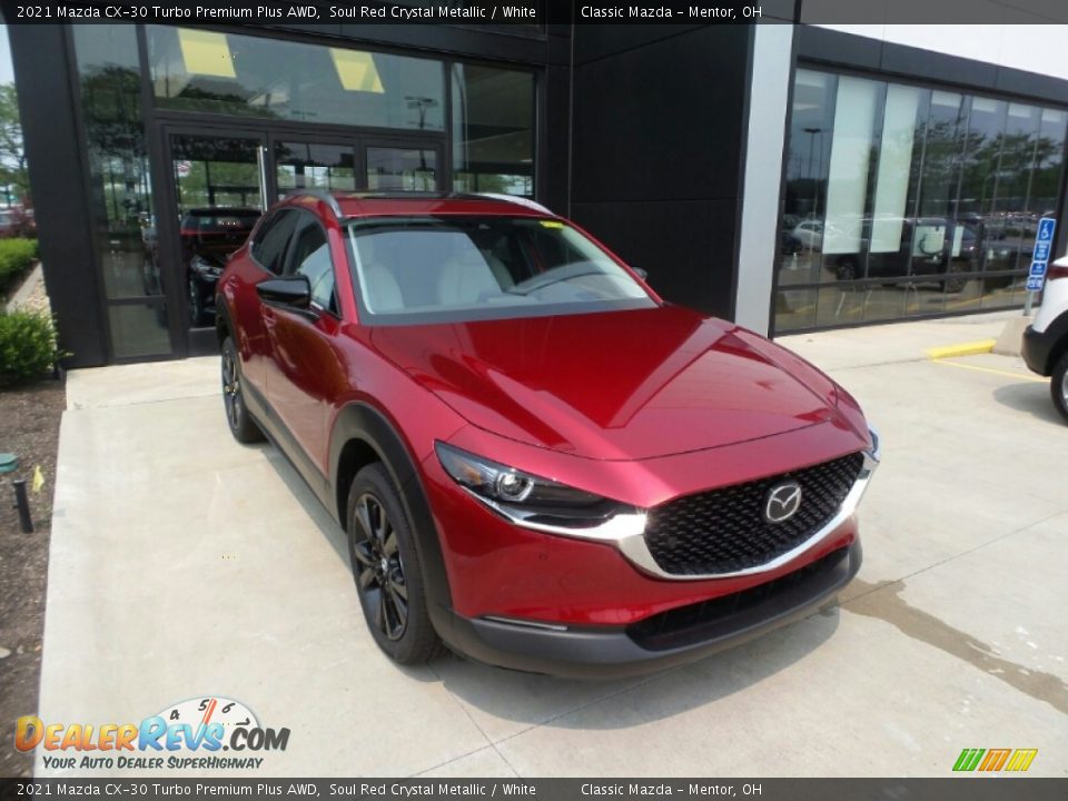 2021 Mazda CX-30 Turbo Premium Plus AWD Soul Red Crystal Metallic / White Photo #1