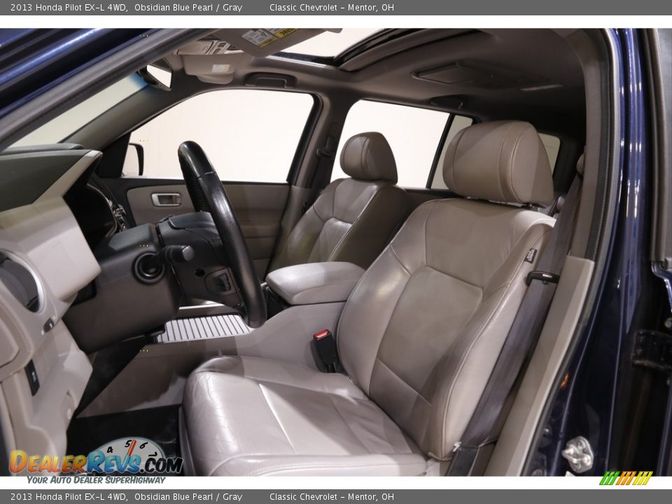 2013 Honda Pilot EX-L 4WD Obsidian Blue Pearl / Gray Photo #5