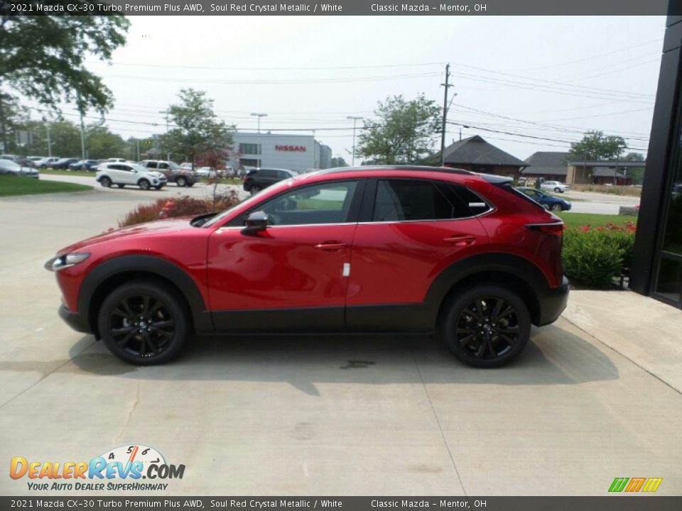 2021 Mazda CX-30 Turbo Premium Plus AWD Soul Red Crystal Metallic / White Photo #6