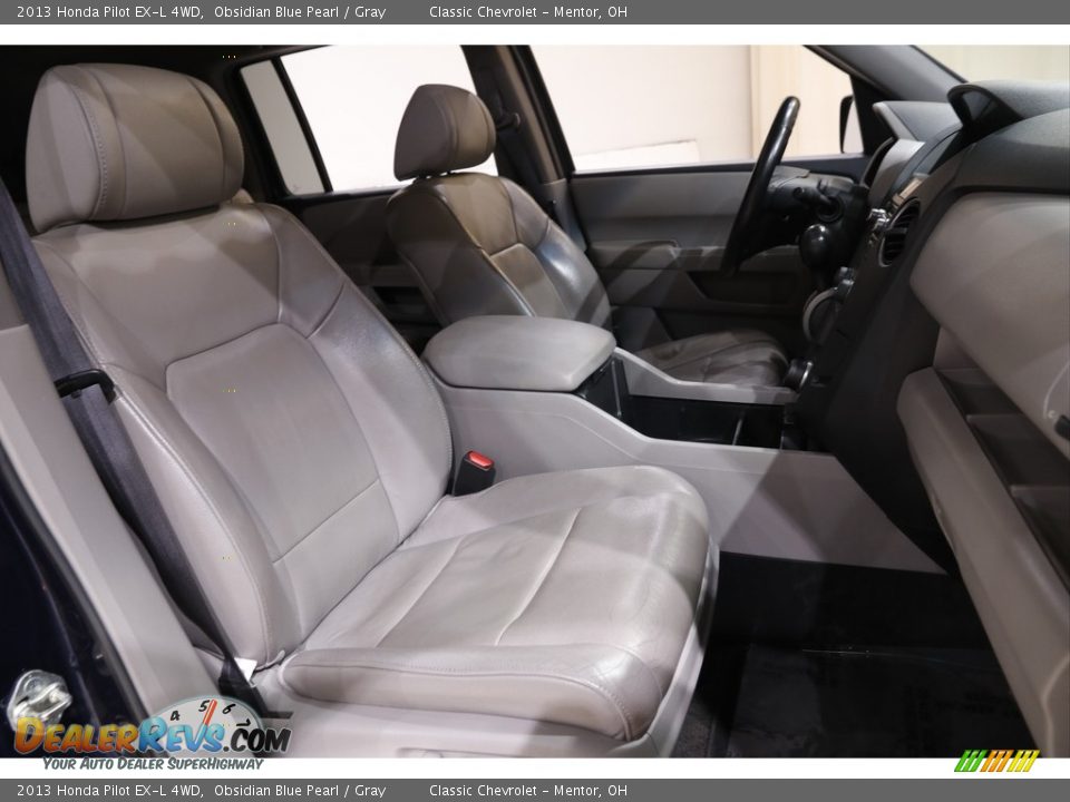 2013 Honda Pilot EX-L 4WD Obsidian Blue Pearl / Gray Photo #11