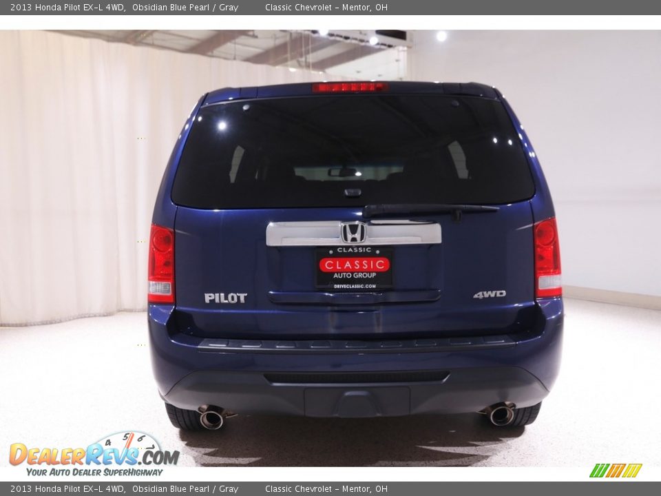 2013 Honda Pilot EX-L 4WD Obsidian Blue Pearl / Gray Photo #15