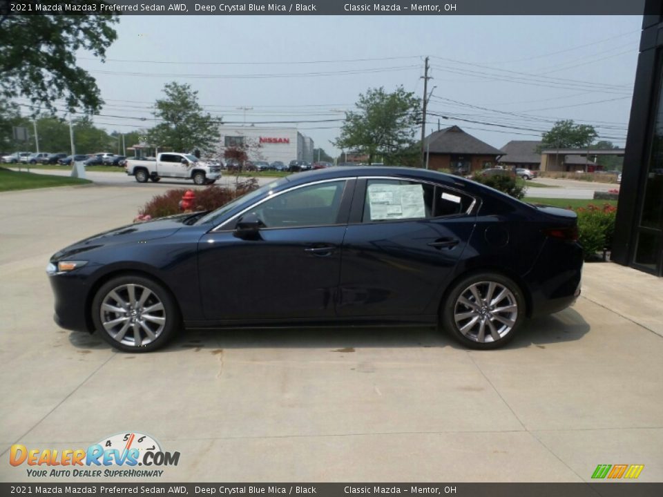 2021 Mazda Mazda3 Preferred Sedan AWD Deep Crystal Blue Mica / Black Photo #6