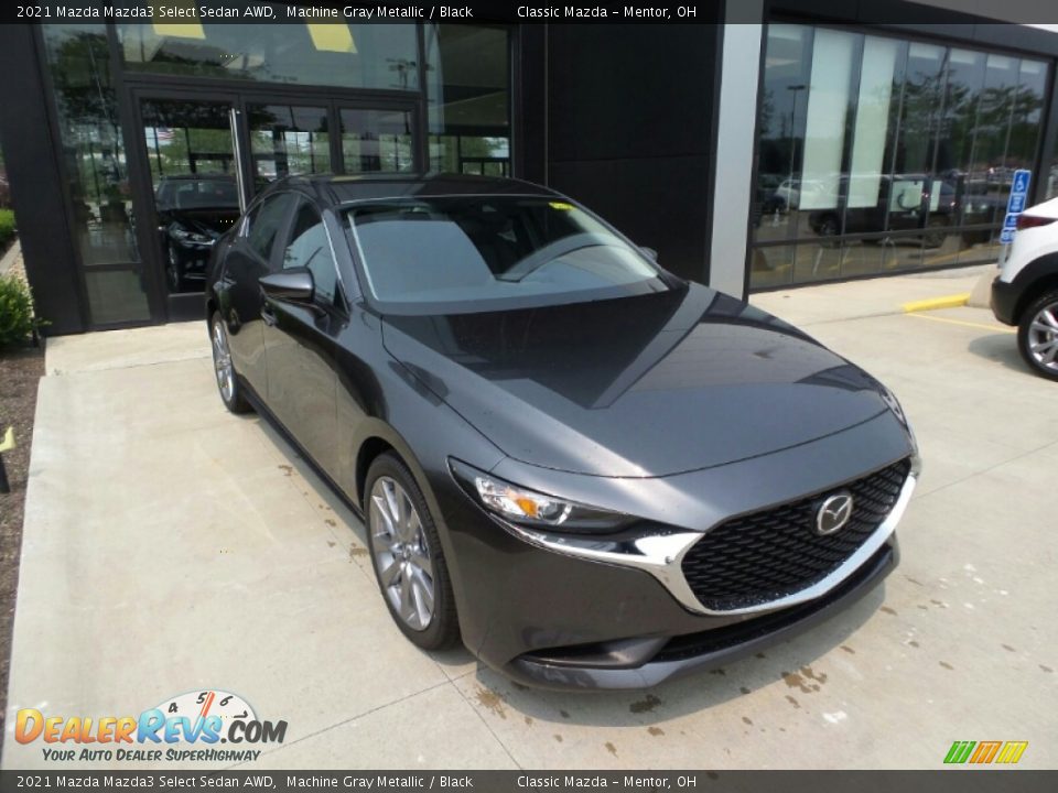 2021 Mazda Mazda3 Select Sedan AWD Machine Gray Metallic / Black Photo #1