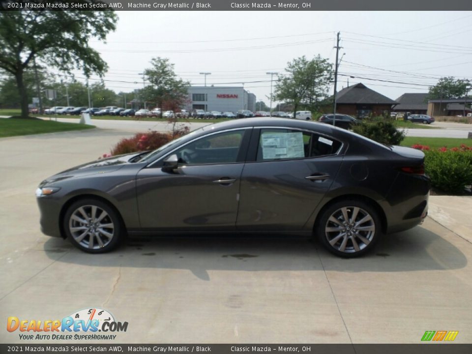 2021 Mazda Mazda3 Select Sedan AWD Machine Gray Metallic / Black Photo #6