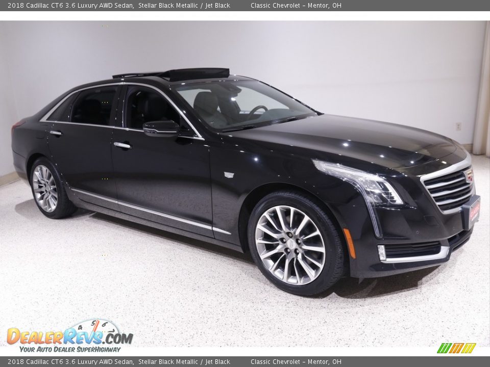 2018 Cadillac CT6 3.6 Luxury AWD Sedan Stellar Black Metallic / Jet Black Photo #1