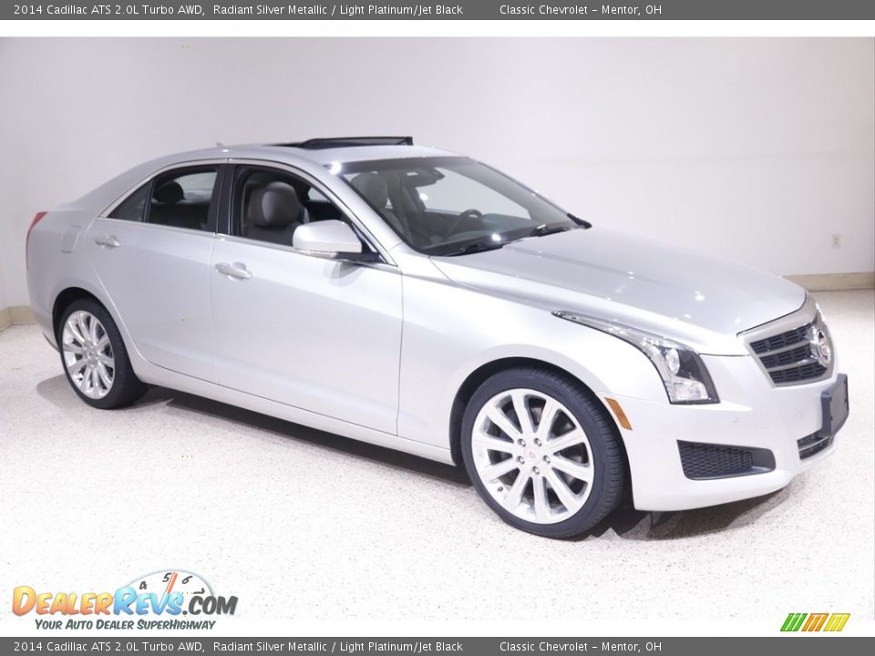 2014 Cadillac ATS 2.0L Turbo AWD Radiant Silver Metallic / Light Platinum/Jet Black Photo #1