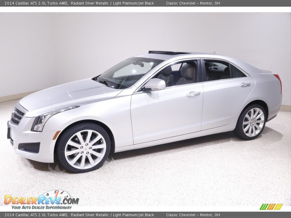 2014 Cadillac ATS 2.0L Turbo AWD Radiant Silver Metallic / Light Platinum/Jet Black Photo #3