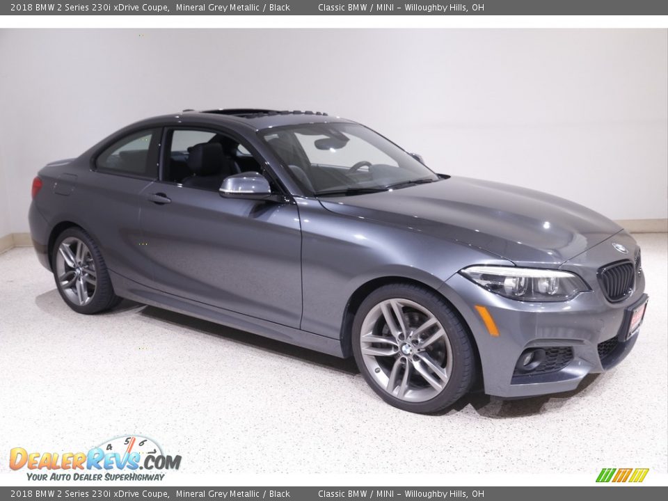 2018 BMW 2 Series 230i xDrive Coupe Mineral Grey Metallic / Black Photo #1