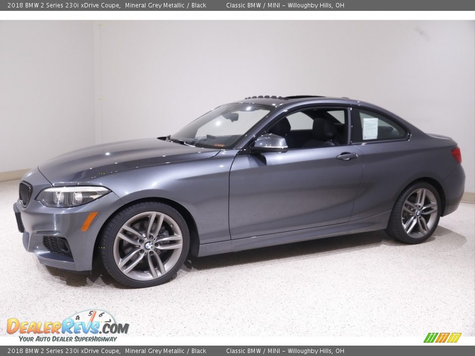 2018 BMW 2 Series 230i xDrive Coupe Mineral Grey Metallic / Black Photo #3