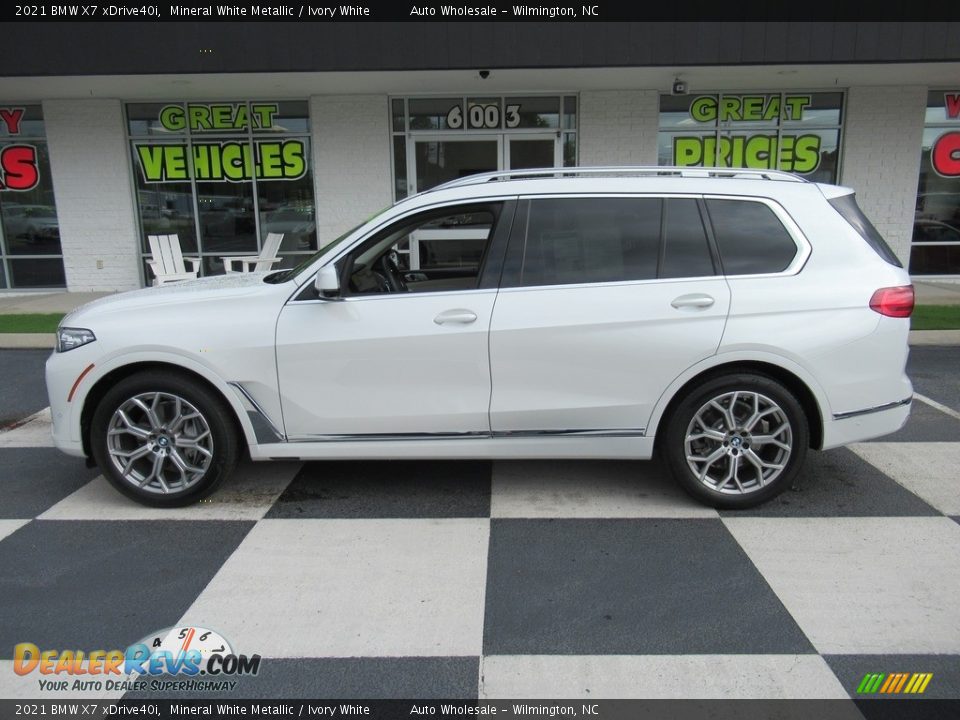 2021 BMW X7 xDrive40i Mineral White Metallic / Ivory White Photo #1