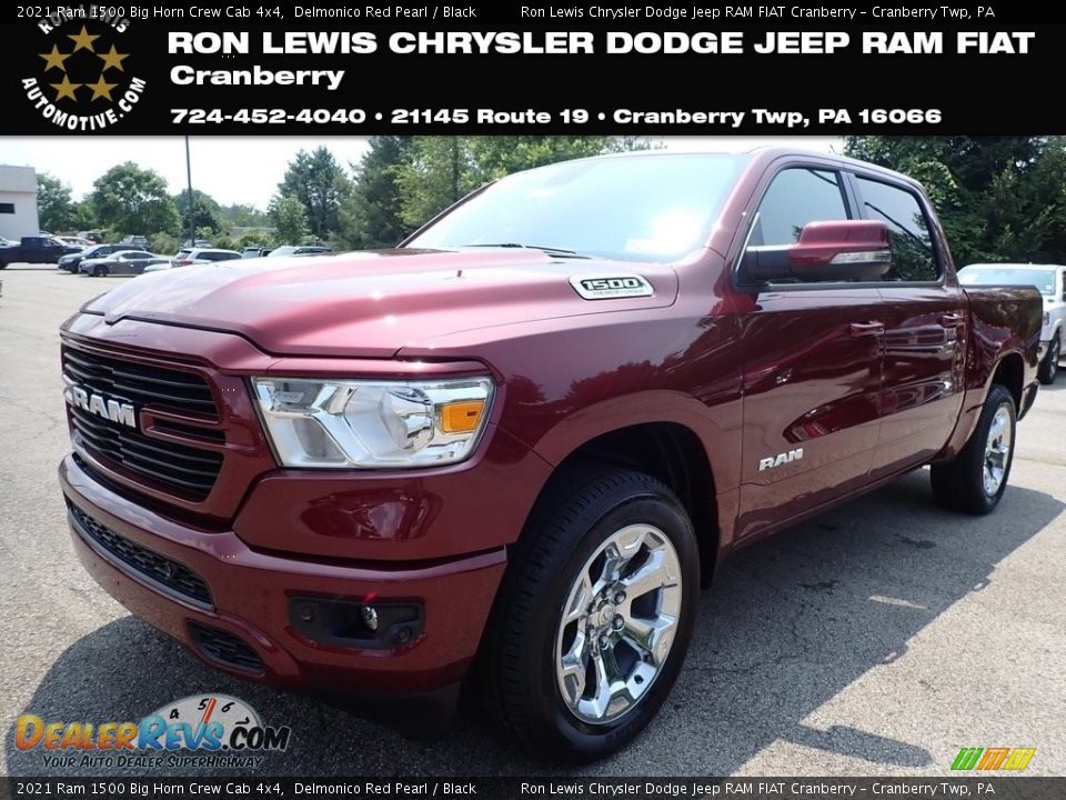 2021 Ram 1500 Big Horn Crew Cab 4x4 Delmonico Red Pearl / Black Photo #1