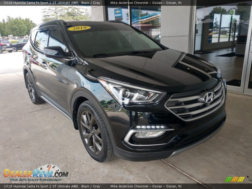 2018 Hyundai Santa Fe Sport 2.0T Ultimate AWD Black / Gray Photo #2